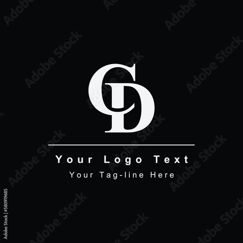 elegant CD or DC initial logo symbol