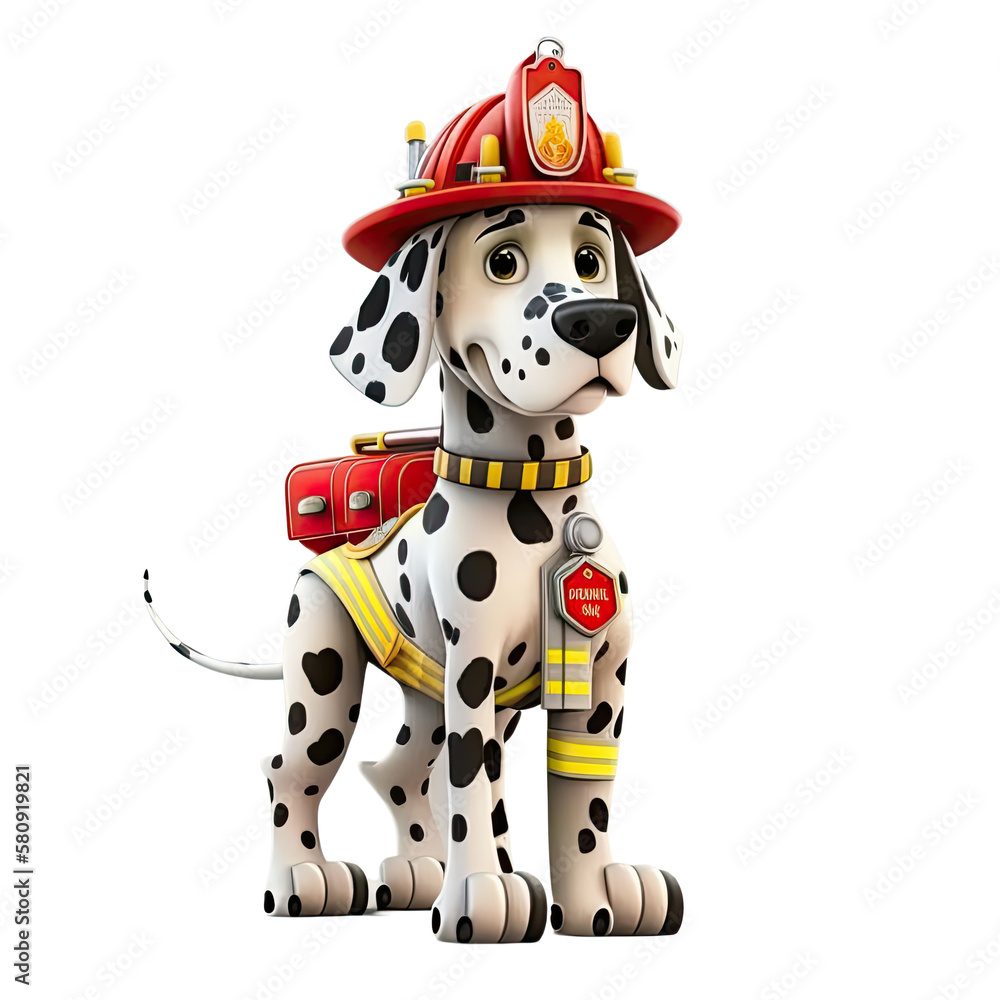 Firefighter Dalmation Printable