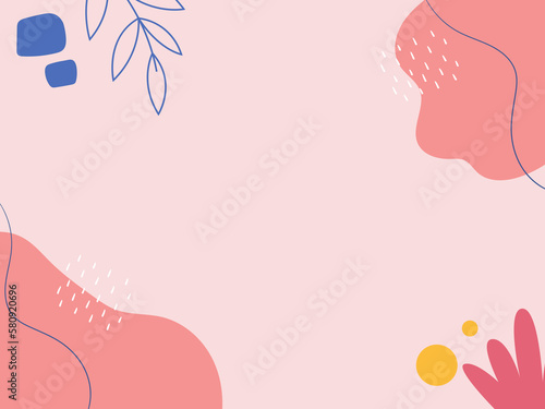 modern pink abstract doddle backgrounds illustration