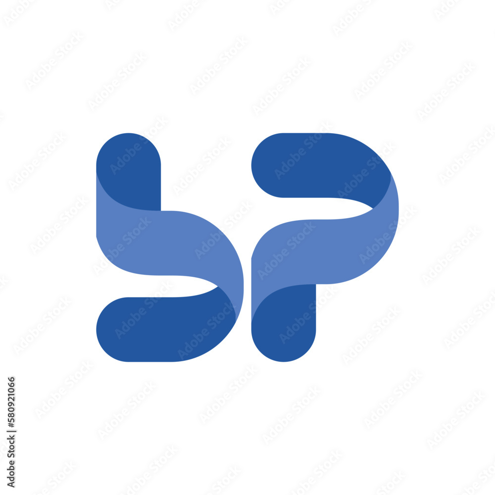 Symbol BP letter initial logo vector Symbol BP letter initial logo vector