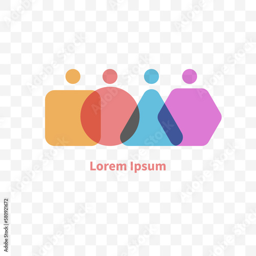 Networking, relationships, friendship logo