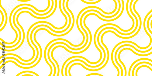 Pasta yellow abstract banner with wavy lines