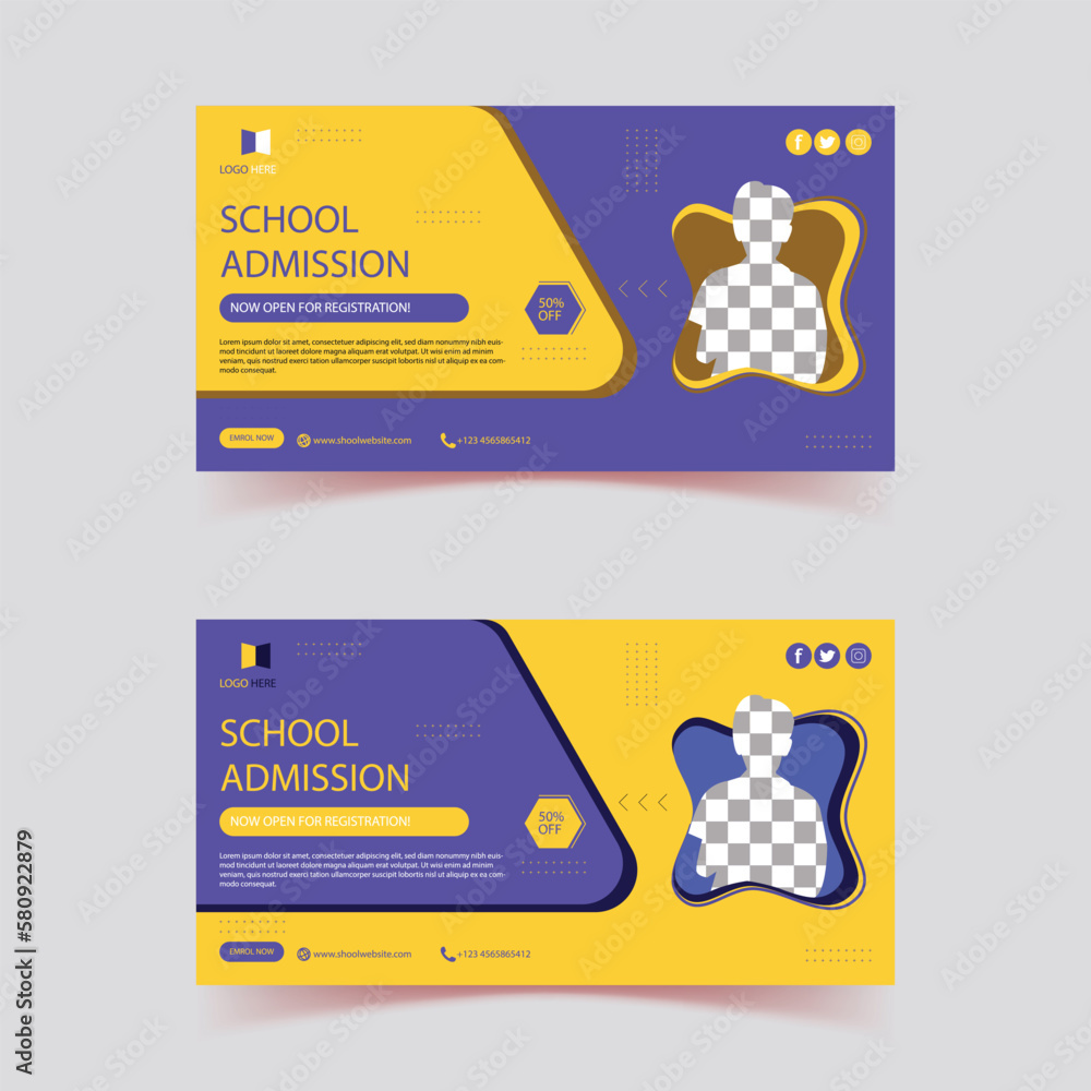 Original name(s): 2023 ‍School Admission Banner Design, post design for