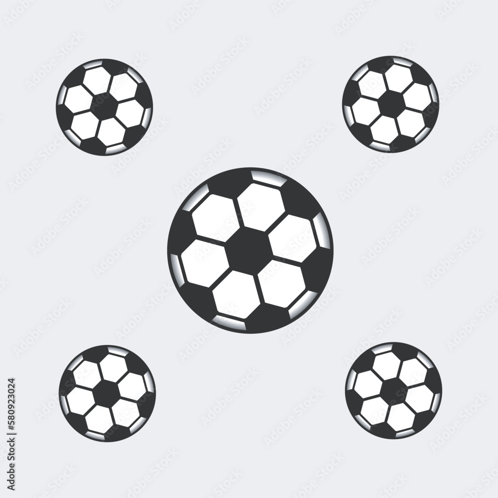 abstract vector football black and gray color, kids toy vector design