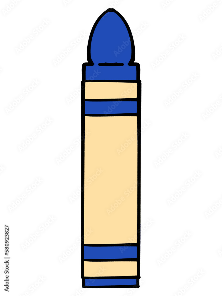 青いクレヨンのイラスト素材 青いクレヨンのイラスト素材