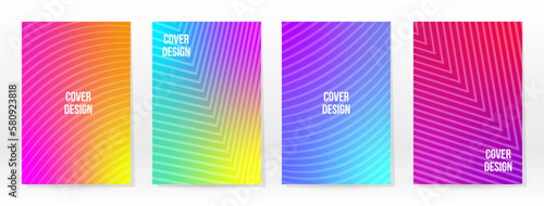 Minimal Poster. Pastel Soft. Rainbow Gradient Set.
