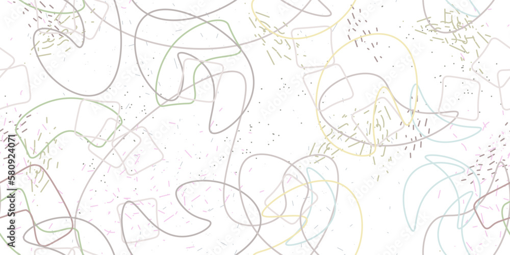 Obraz premium Chaotic Simple Seamless Pattern Textile One Line