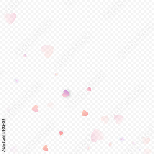 heart love vector confetti frame valentine pink