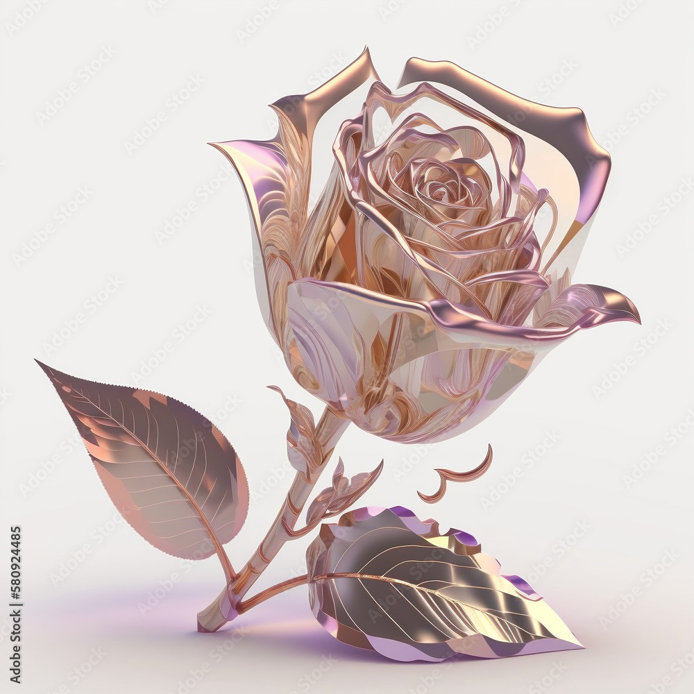 Dried Rose 3D, Incl. rose & love - Envato Elements