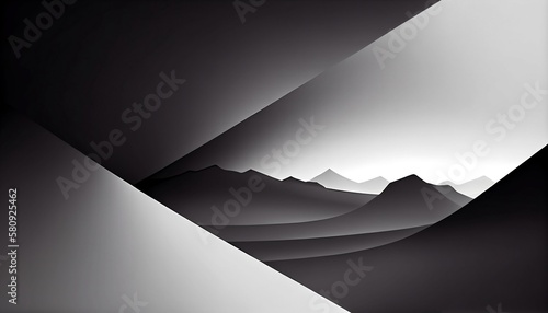 A gradient of grayscale tones that blend together smoothly to create a minimalist and modern abstract background  Generative AI  illustration