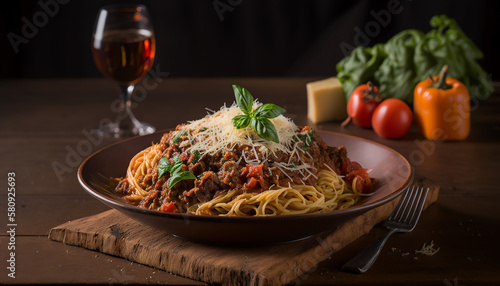 Spaghetti Bolognese a Classic Italian Dish Generative AI