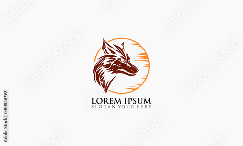head wolf vector illustration design tamplate logo