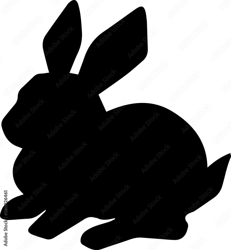 rabbit silhouette cute white background illustration hand drawn rabbit silhouette cute white background illustration hand drawn