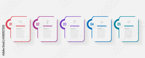 Modern infographic design. Business organization success process step diagram. Vector EPS10 illustration template design, workflow layout, web design.