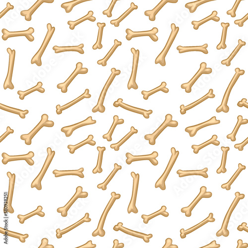 Seamless pattern with bones  Halloween background in Vector