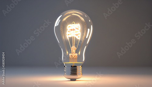 Light bulb on background photo