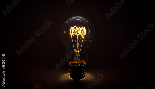 Light bulb on background