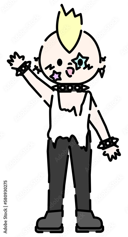 パンクスな男性⭐︎PNG