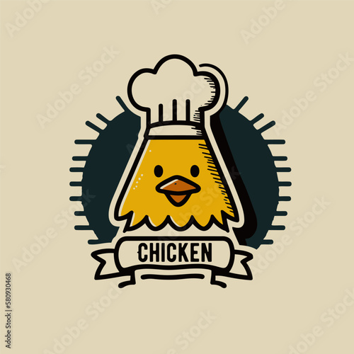 chef logo design, vector illustration eps10 graphic flat design