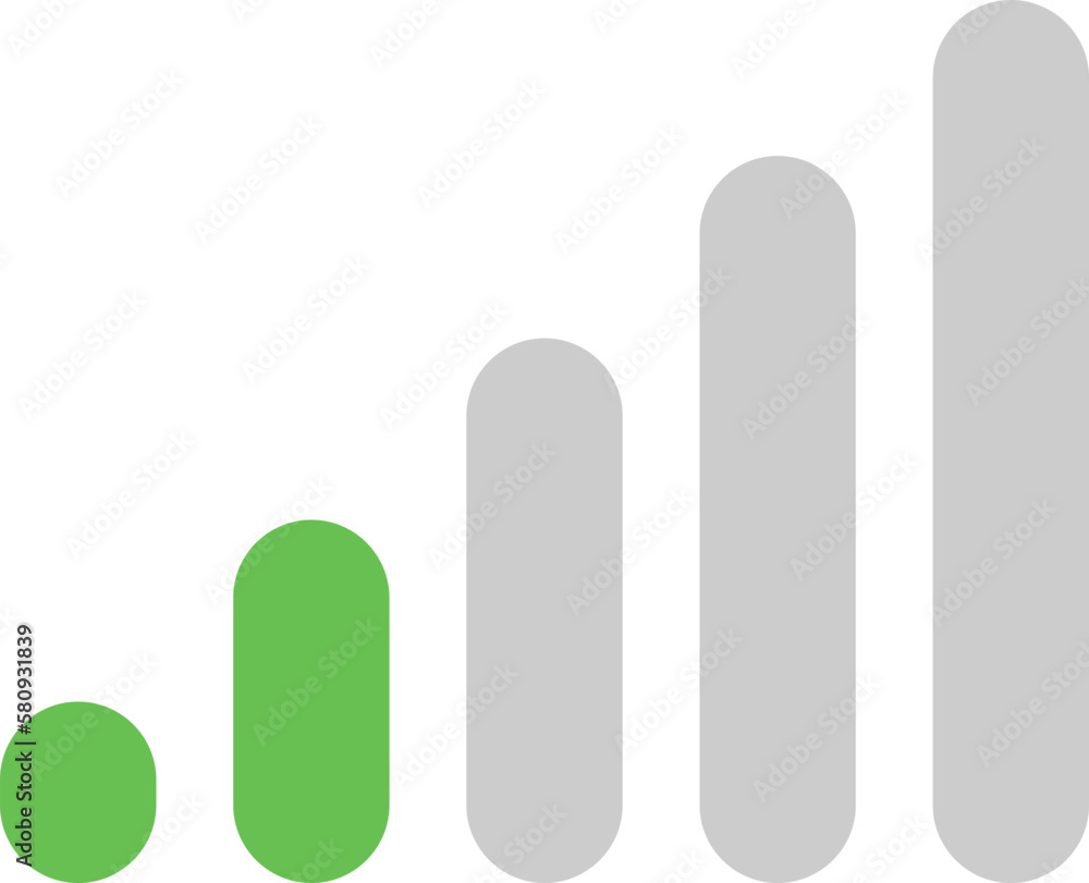 Signal icon, simple signal bar illustration