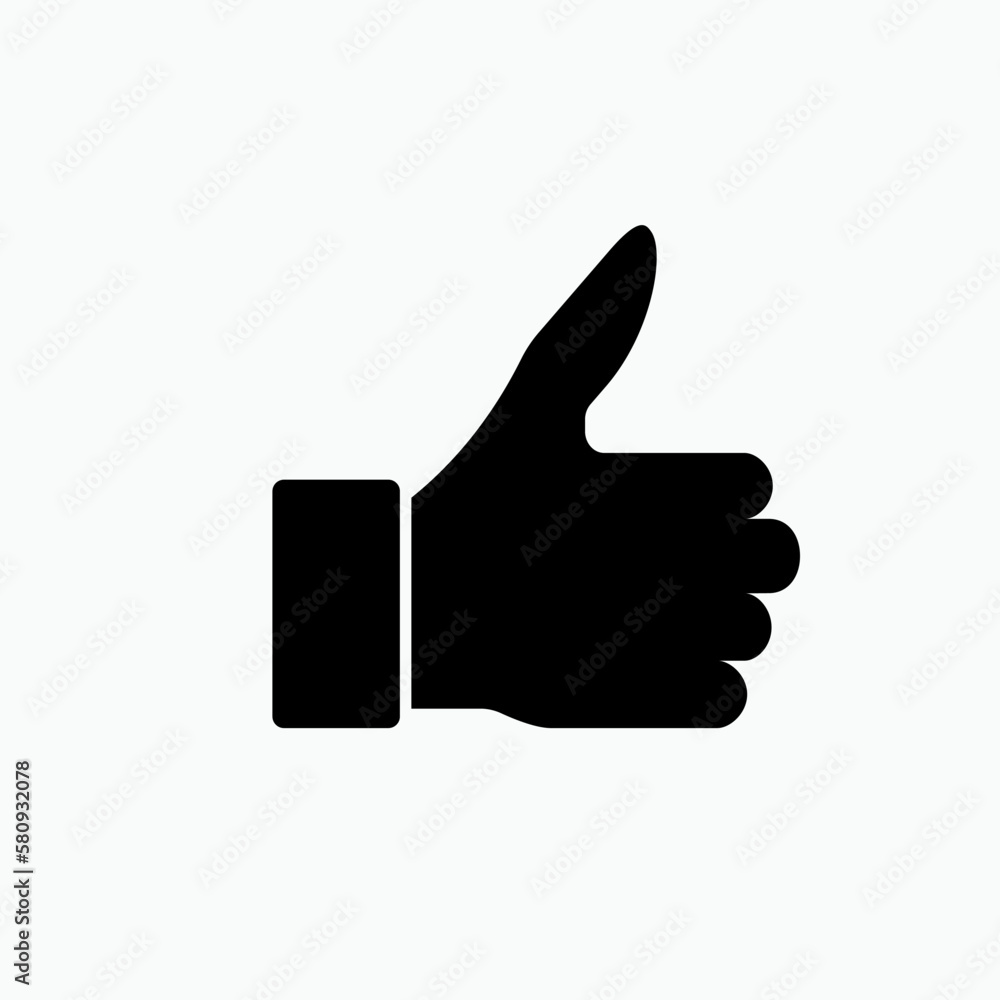 Thumb Icon. Like, Up Gesture. Symbol : Agree or Like - Vector. Thumb Icon. Like, Up Gesture. Symbol : Agree or Like - Vector.