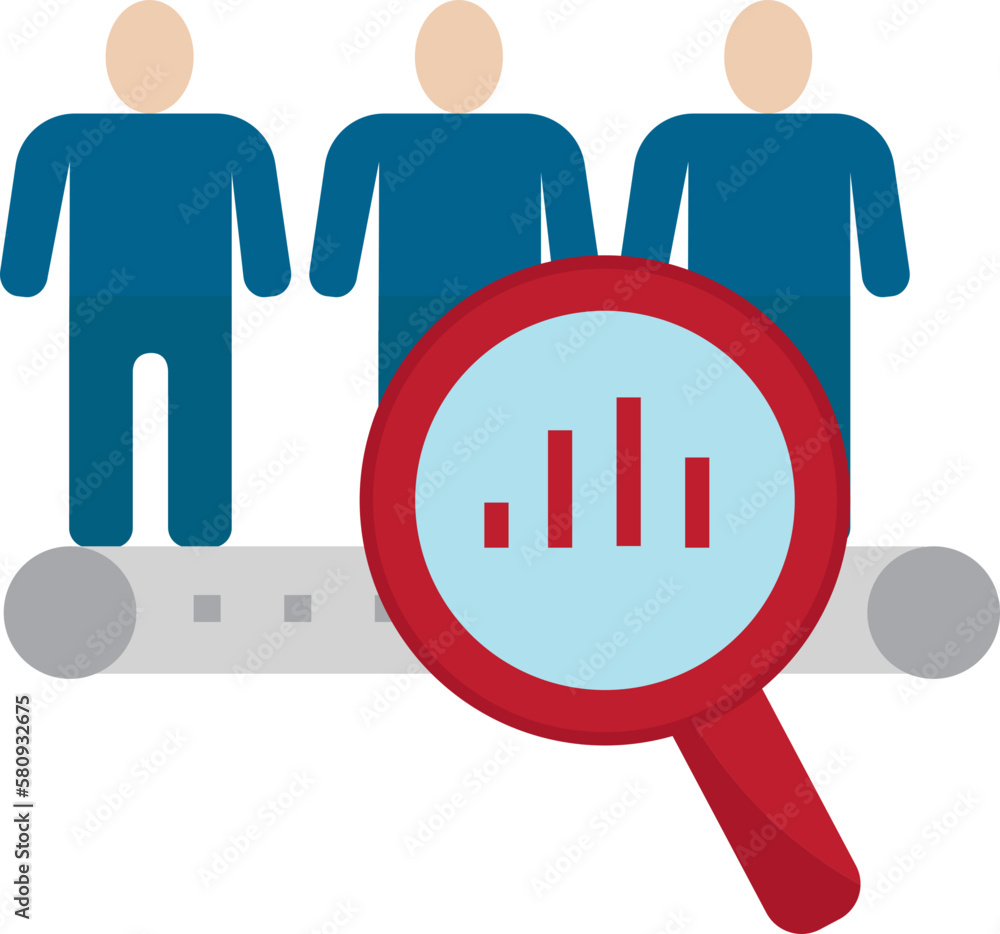 Ethnographic research digital strategy flat icon design elements Ethnographic research digital strategy flat icon design elements