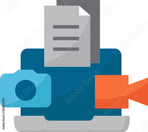 digital asset digital strategy flat icon design elements