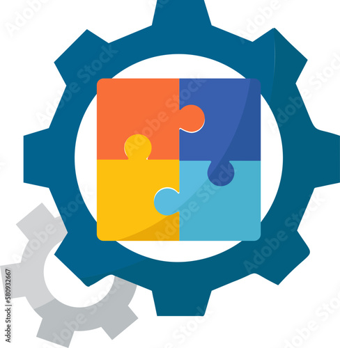 developing solutions digital strategy flat icon design elements