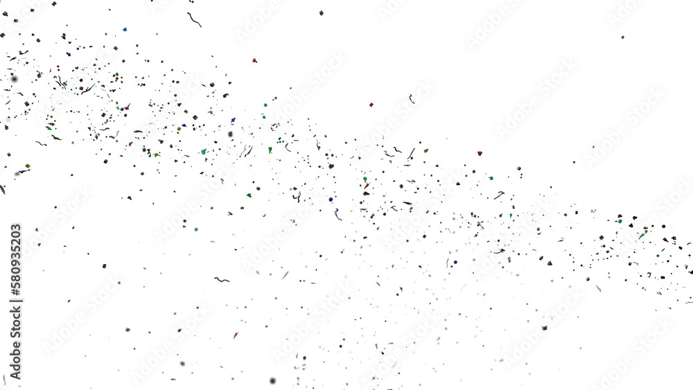 microplastic particle, plastic pollution isolated on transparent background