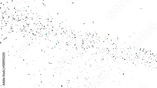microplastic particle, plastic pollution isolated on transparent background 