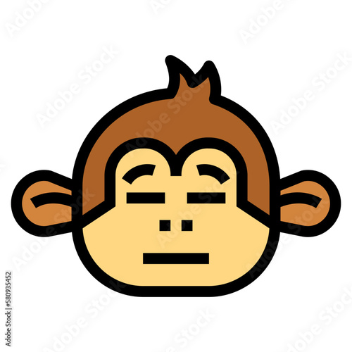 monkey filled outline icon style