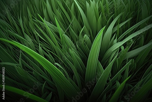 texture of green grass as a background. Generative AI