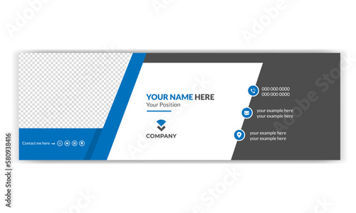 Email Signature Design. Business email signature banner.