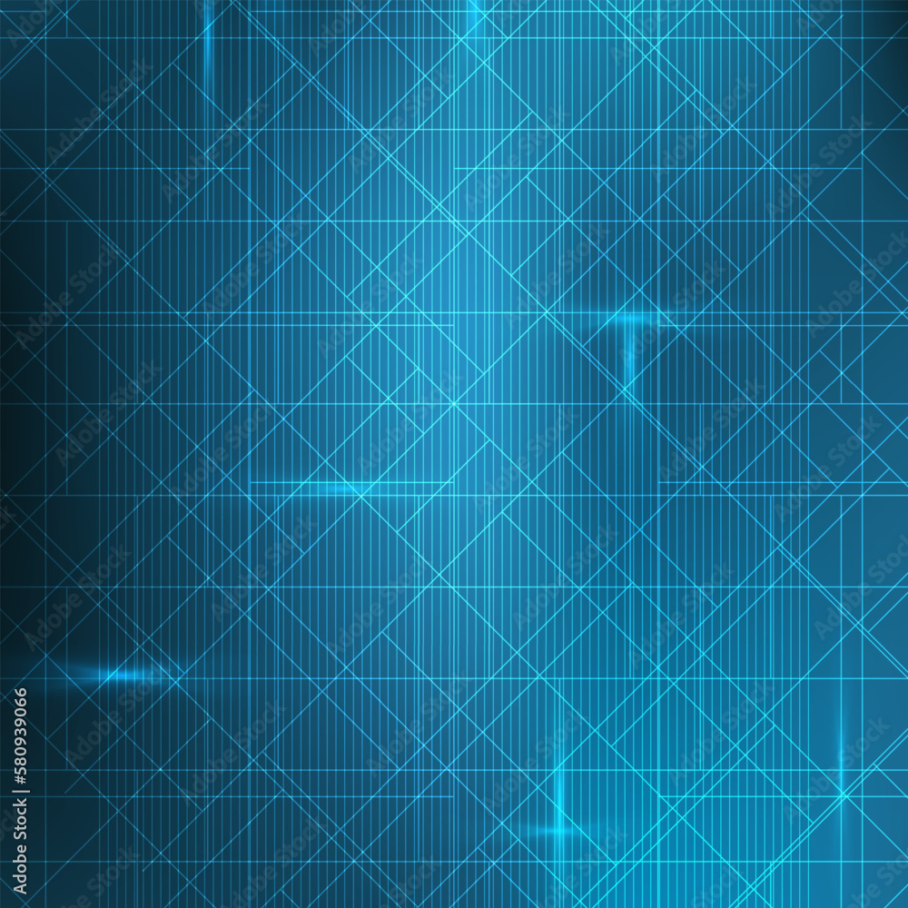 Abstract science and telecom data element on dark blue background.
