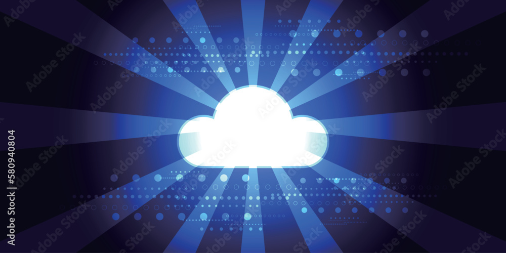 Cloud computing technology concept abstract background. Vector illustration.
