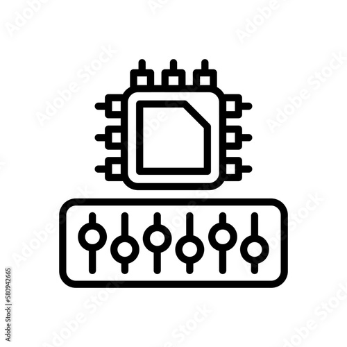 Intelligent Control icon in vector. Logotype