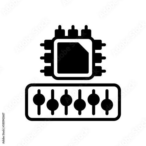 Intelligent Control icon in vector. Logotype