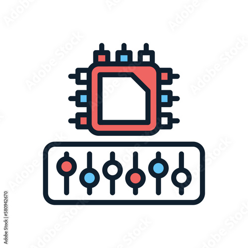 Intelligent Control icon in vector. Logotype
