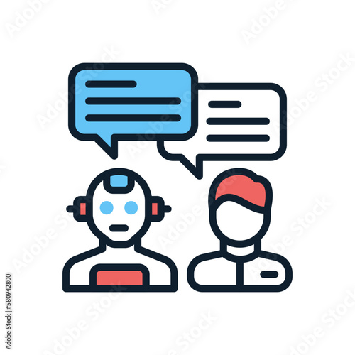 Natural Language Processing icon in vector. Logotype