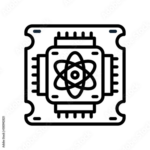 Quantum Computer icon in vector. Logotype