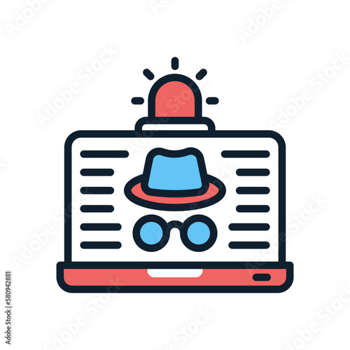 Cyber Crime icon in vector. Logotype