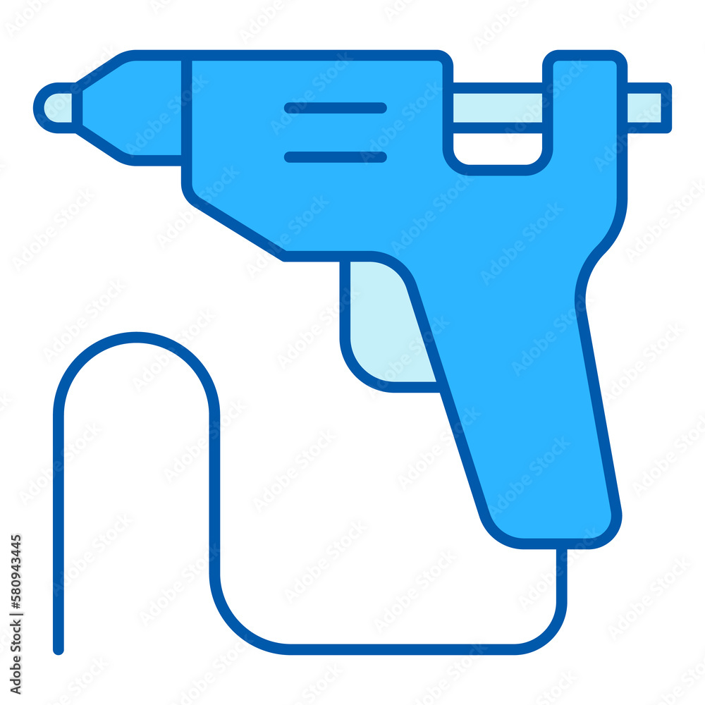 Glue gun - icon, illustration on white background, color style