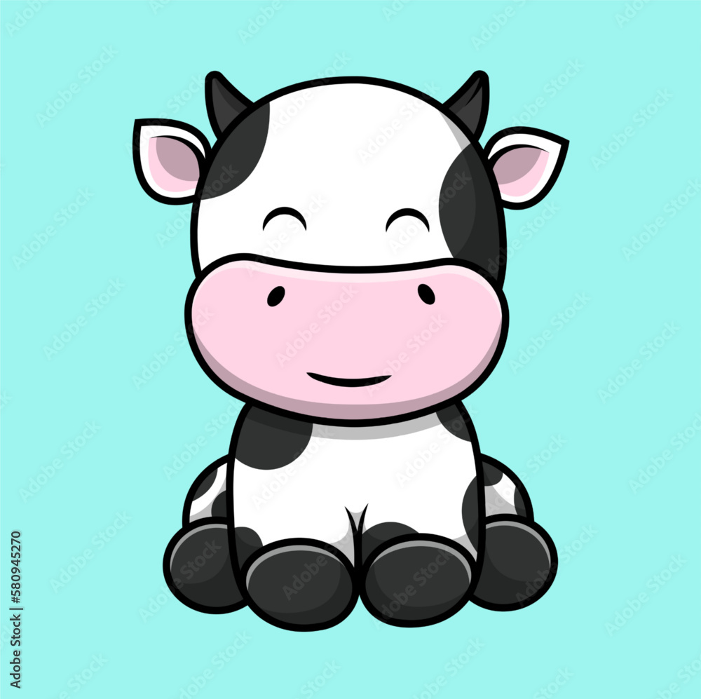Cute Cow Cartoon Vector Icon Illustration. Animal Nature Icon Concept Isolated Premium Vector. Flat Cartoon Style Cute Cow Cartoon Vector Icon Illustration. Animal Nature Icon Concept Isolated Premium Vector. Flat Cartoon Style