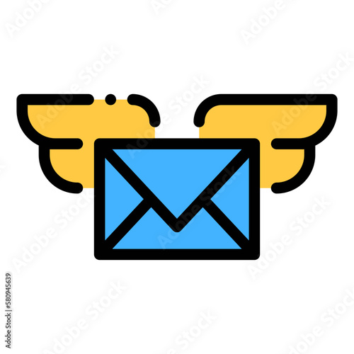 mail flying icon