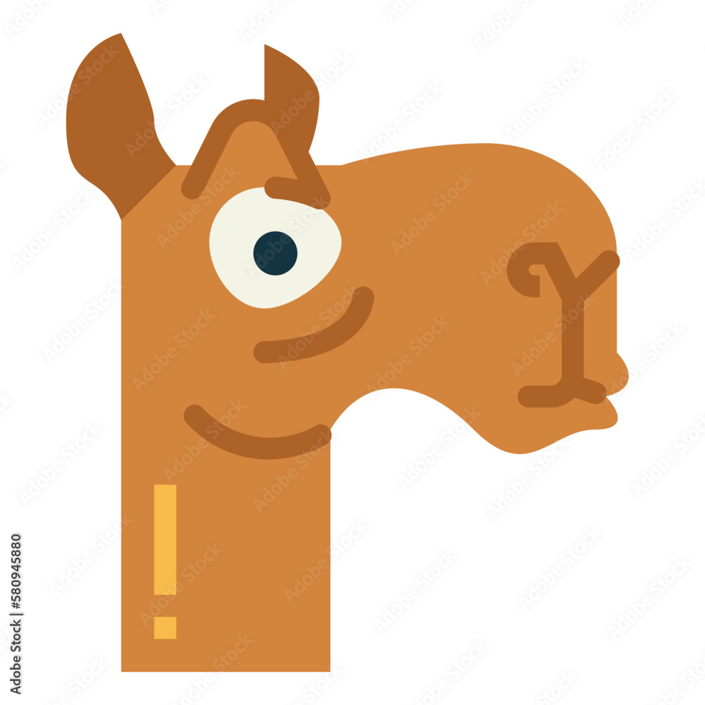 Obraz premium camel flat icon style