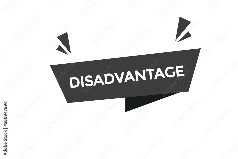 disadvantage button vectors.sign label speech bubble disadvantage

