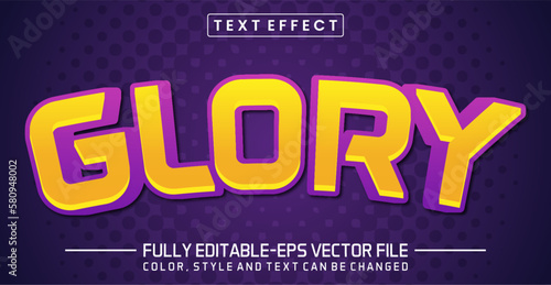 Glory text editable style effect