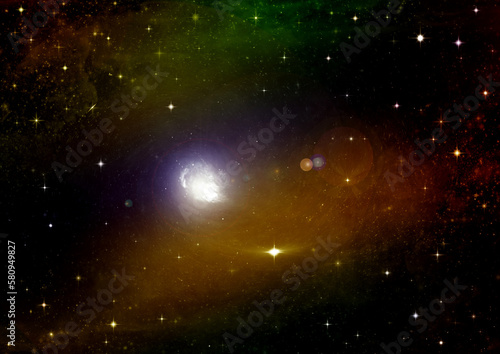 Obraz na płótnie galaxy in a free space. 3D rendering w salonie