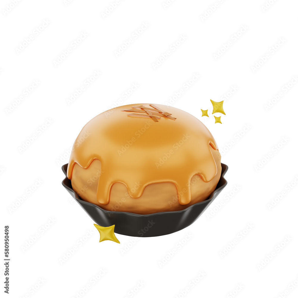 3d nastar cake icon illustration object 3d nastar cake icon illustration object