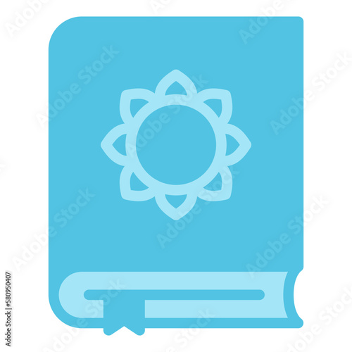 hinduism book. lotus flower icon